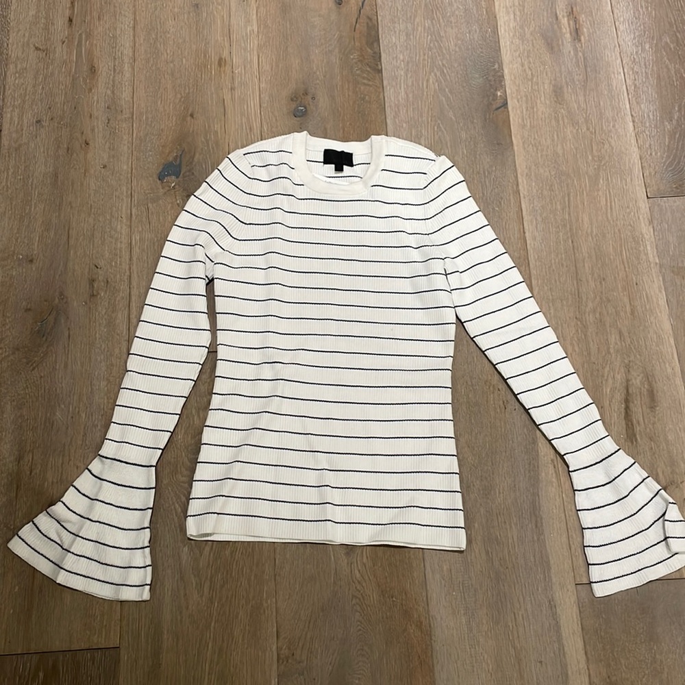 Intermix knit long sleeve sweater